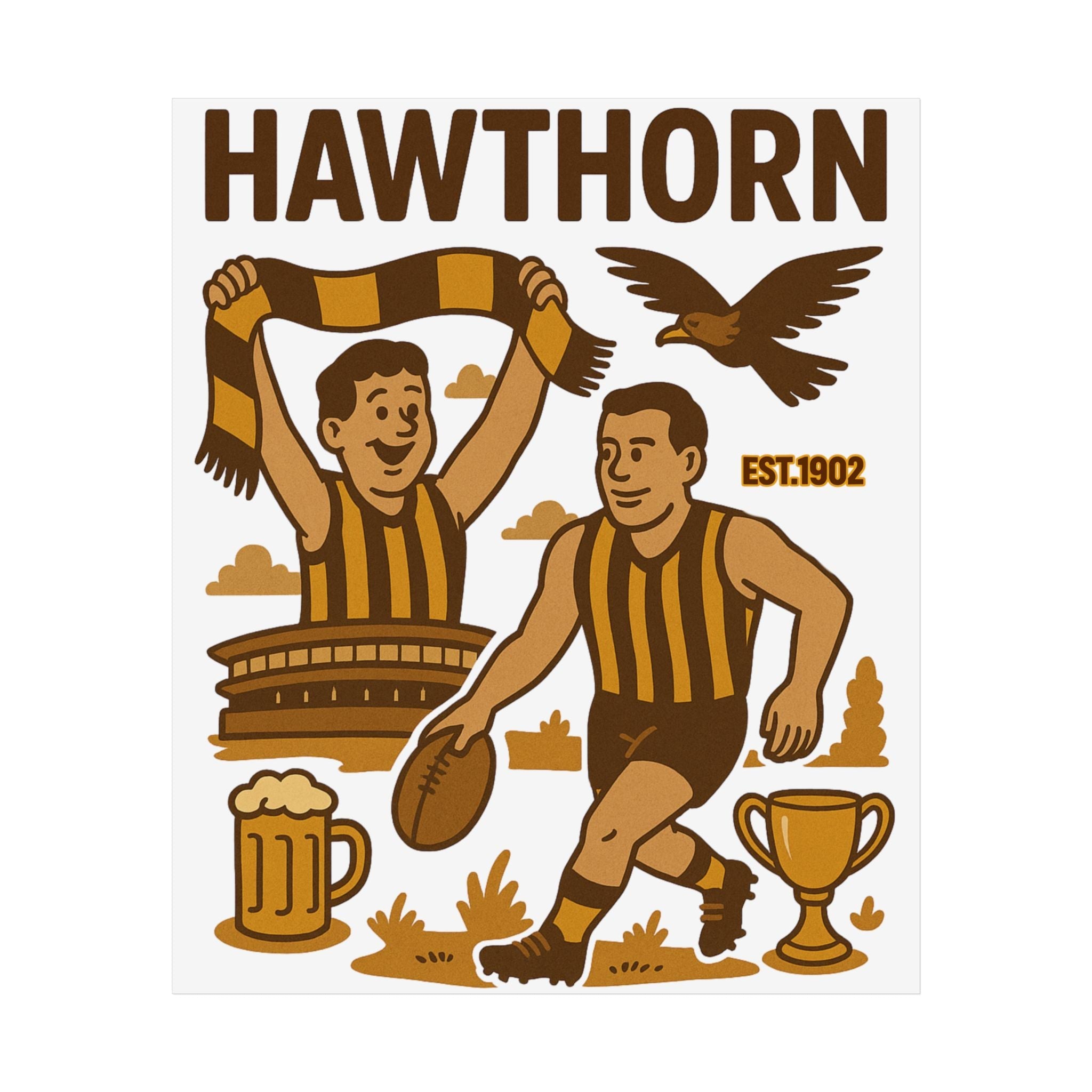 Hawks Vintage Wall Art (Limited Release) - VFtees