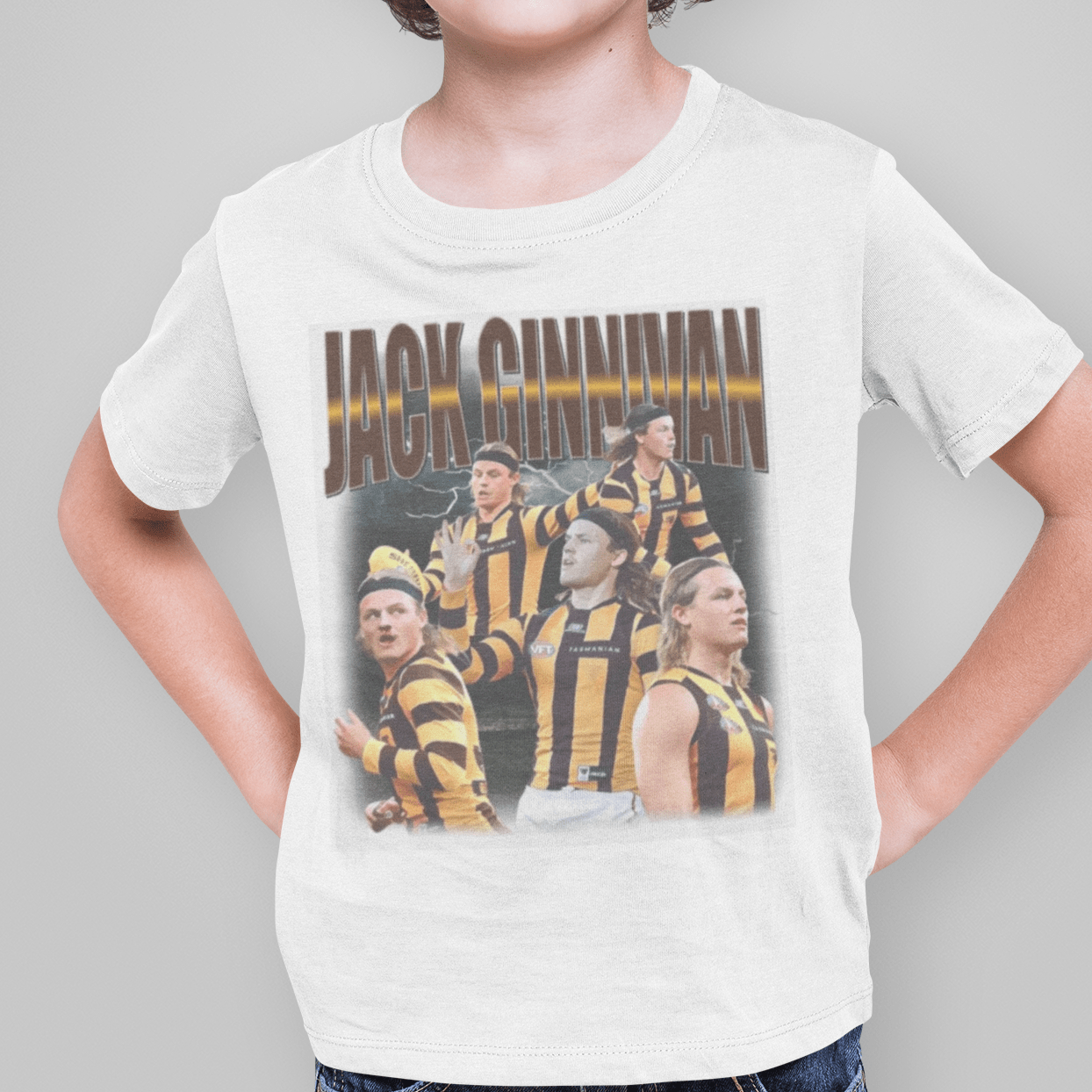 Jack Ginnivan Footy Graphic Tee (Kids) - VFtees