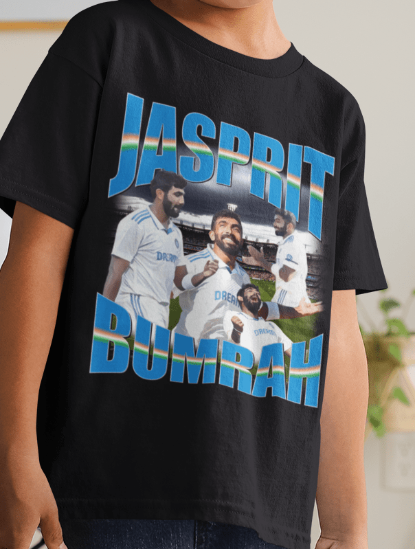 Jasprit Bumrah Indian Cricket Graphic Tee (Kids) - VFtees