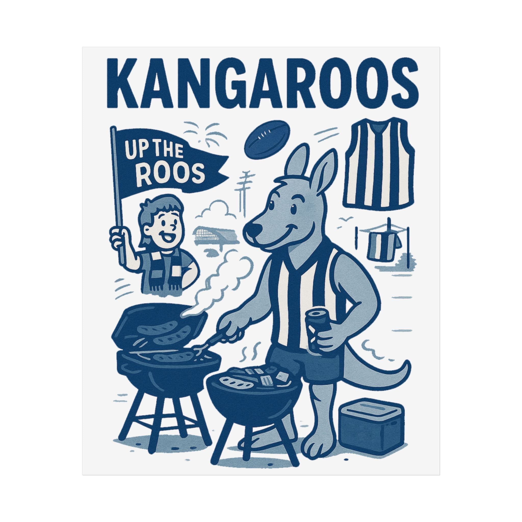 Kangaroos Vintage Wall Art (Limited Release) - VFtees