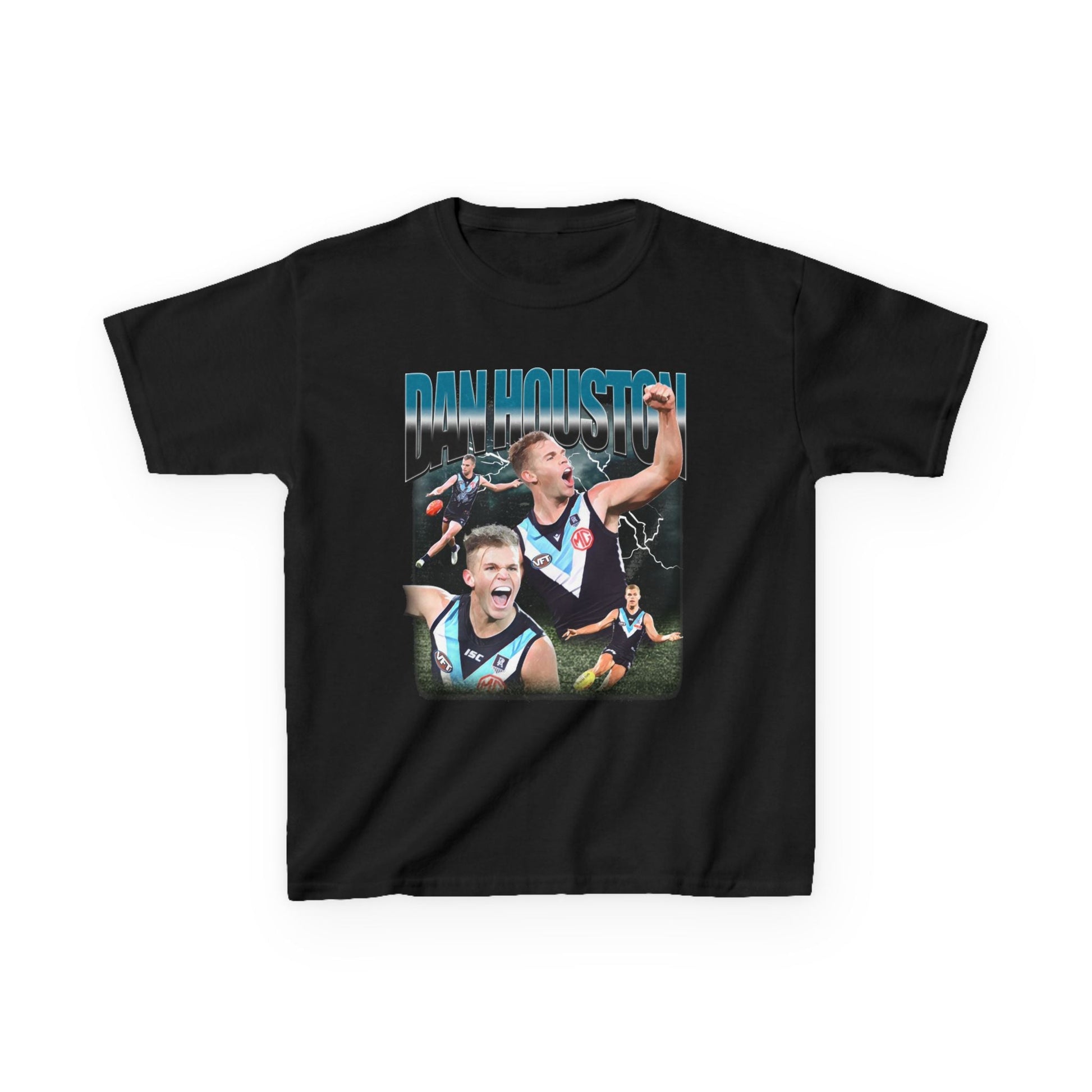 Kids Vintage AFL T-shirt | Port Adelaide Dan Houston | 90s Inspired t shirt | Australian Rules Football | WAFL, VFL, sanfl - VFtees
