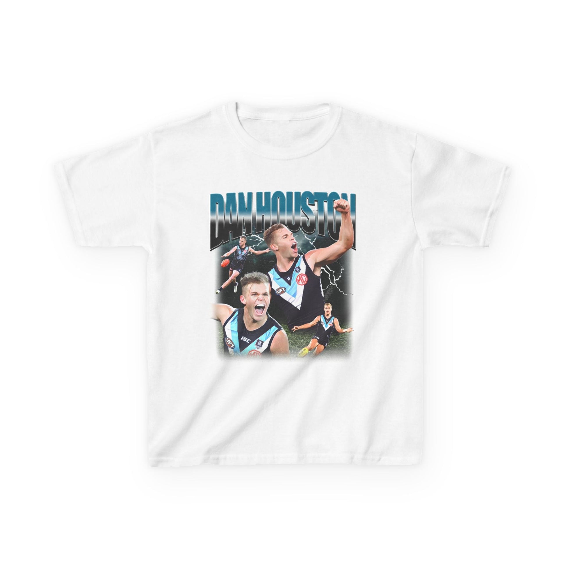 Kids Vintage AFL T-shirt | Port Adelaide Dan Houston | 90s Inspired t shirt | Australian Rules Football | WAFL, VFL, sanfl - VFtees