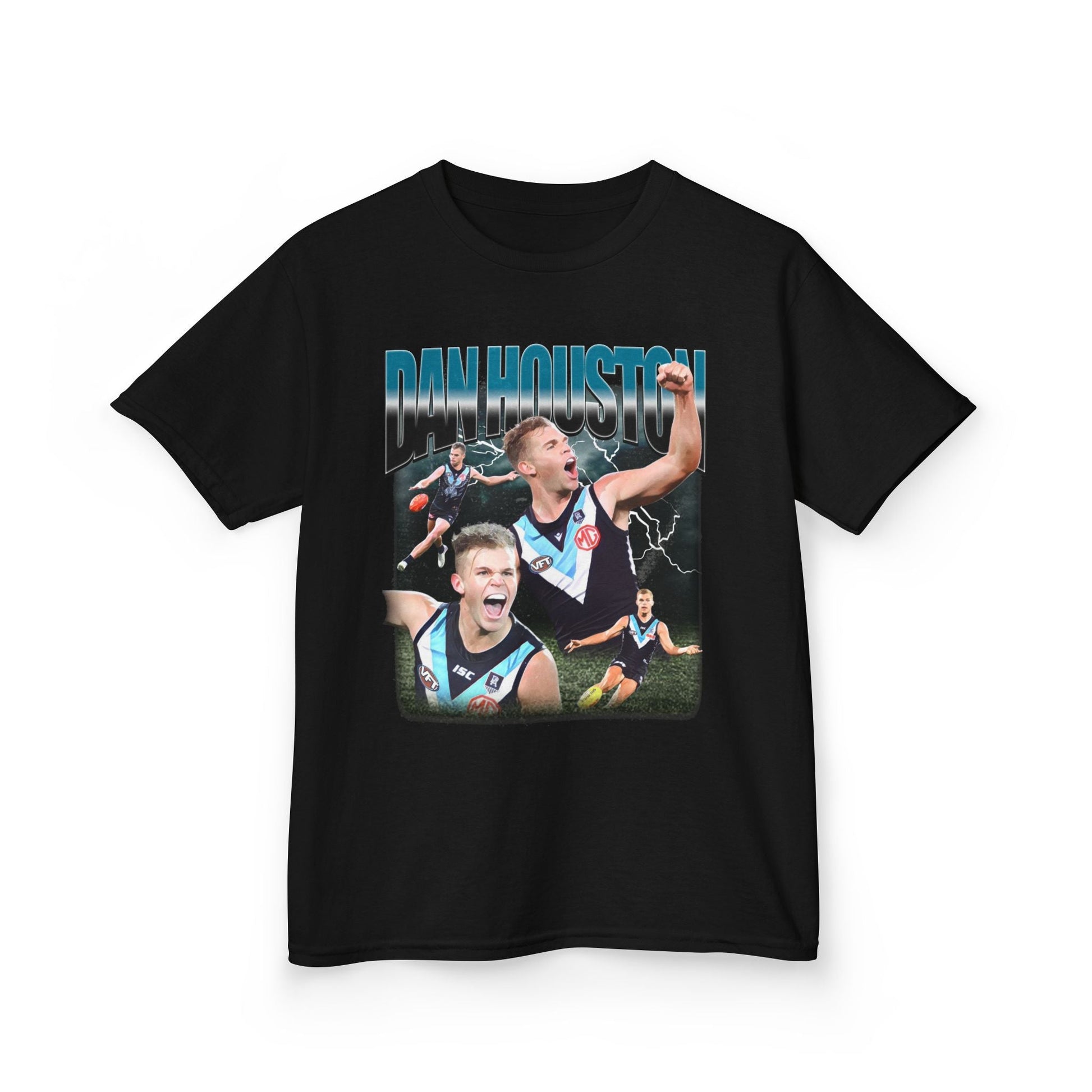 Kids Vintage AFL T-shirt | Port Adelaide Dan Houston | 90s Inspired t shirt | Australian Rules Football | WAFL, VFL, sanfl - VFtees