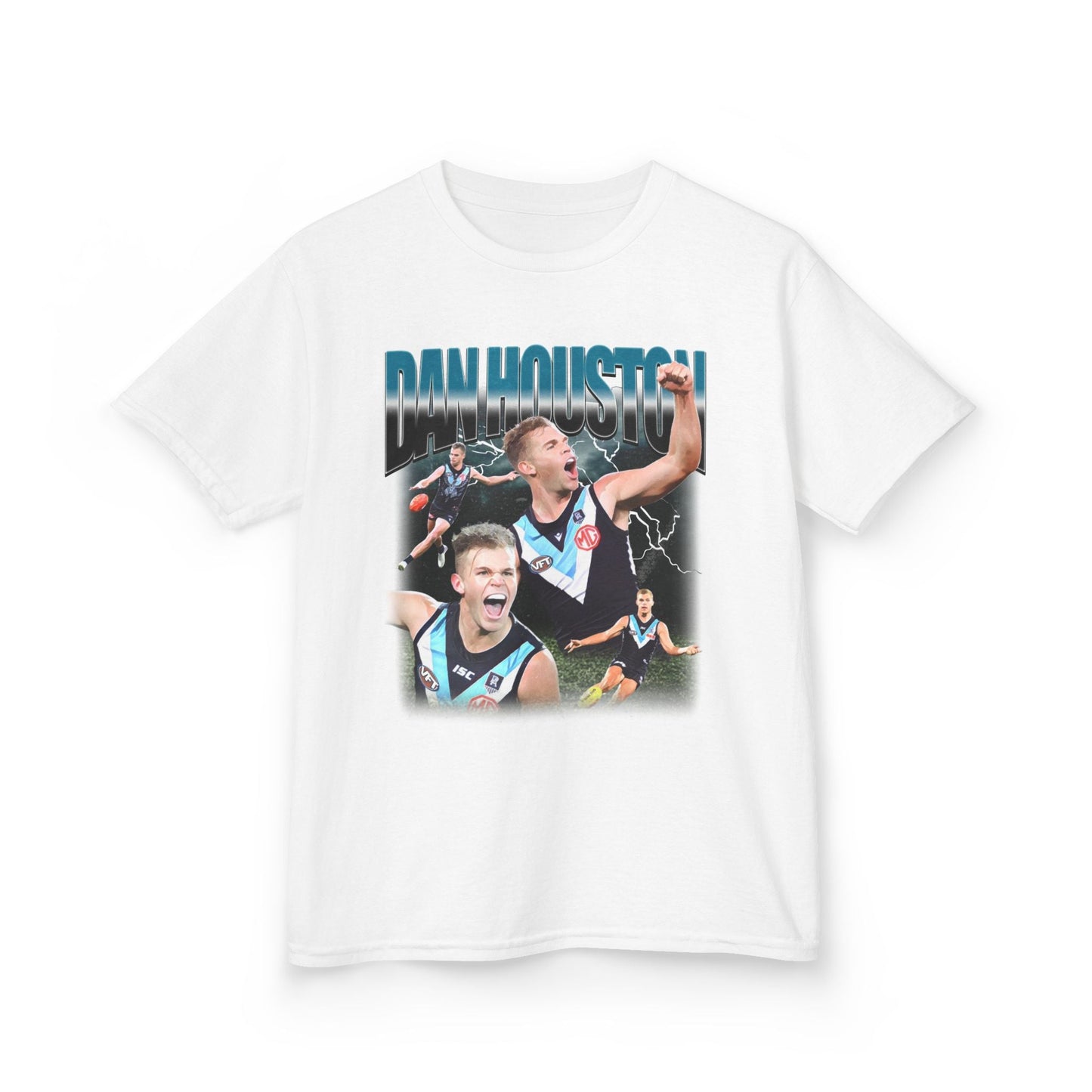 Kids Vintage AFL T-shirt | Port Adelaide Dan Houston | 90s Inspired t shirt | Australian Rules Football | WAFL, VFL, sanfl - VFtees