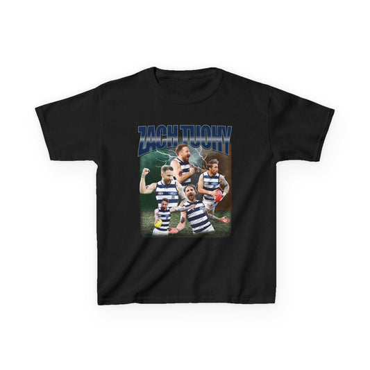Kids Vintage AFL T-shirt | ZACH TUOHY (Irish Edition) Geelong Football Club | 90s Inspired t shirt | Australian Rules Football, Vfl, sanfl - VFtees
