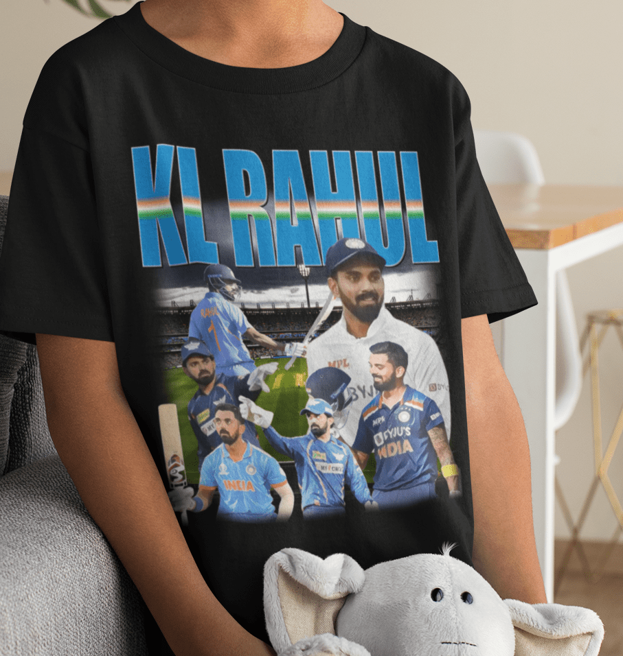 KL Rahul Indian Cricket Graphic Tee (Kids) - VFtees