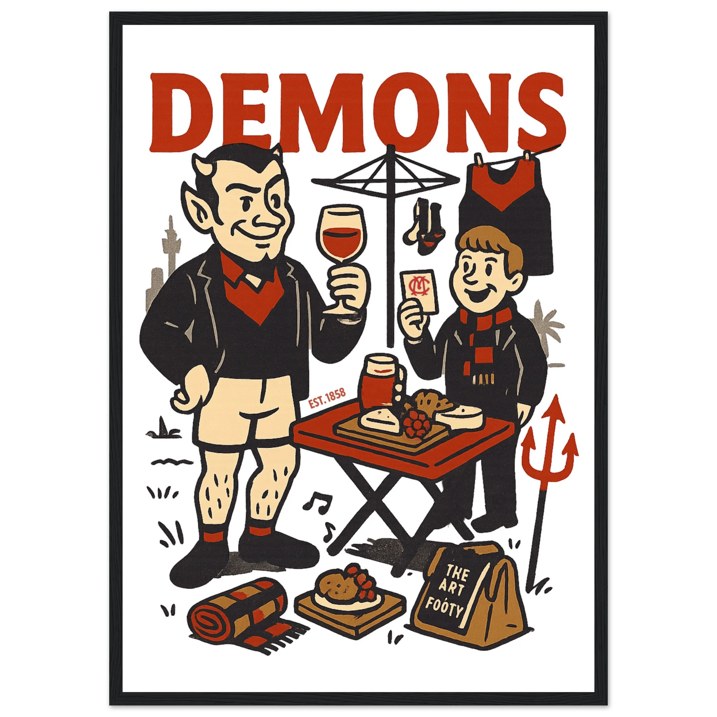 Melbourne Footy - Framed Wall Art - VFtees