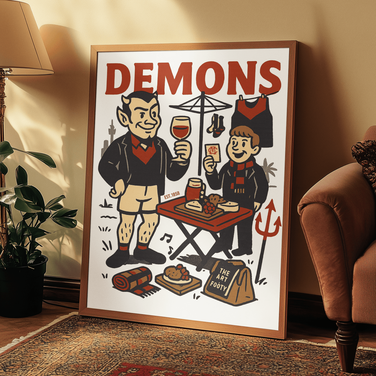 Melbourne Footy - Framed Wall Art - VFtees