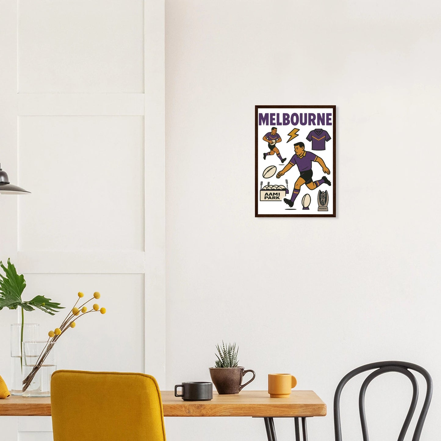 Melbourne - Rugby League Framed Wall Art - VFtees