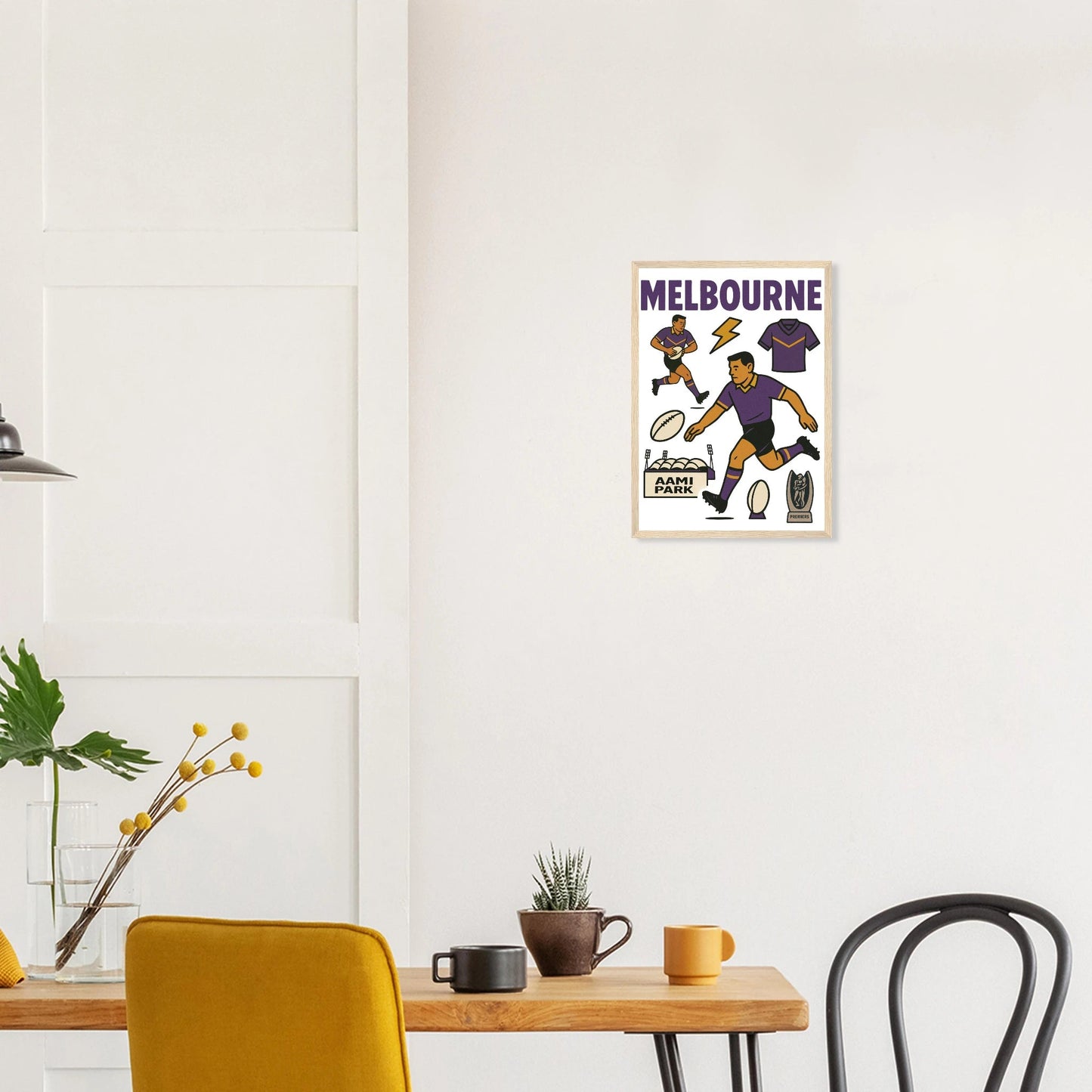 Melbourne - Rugby League Framed Wall Art - VFtees