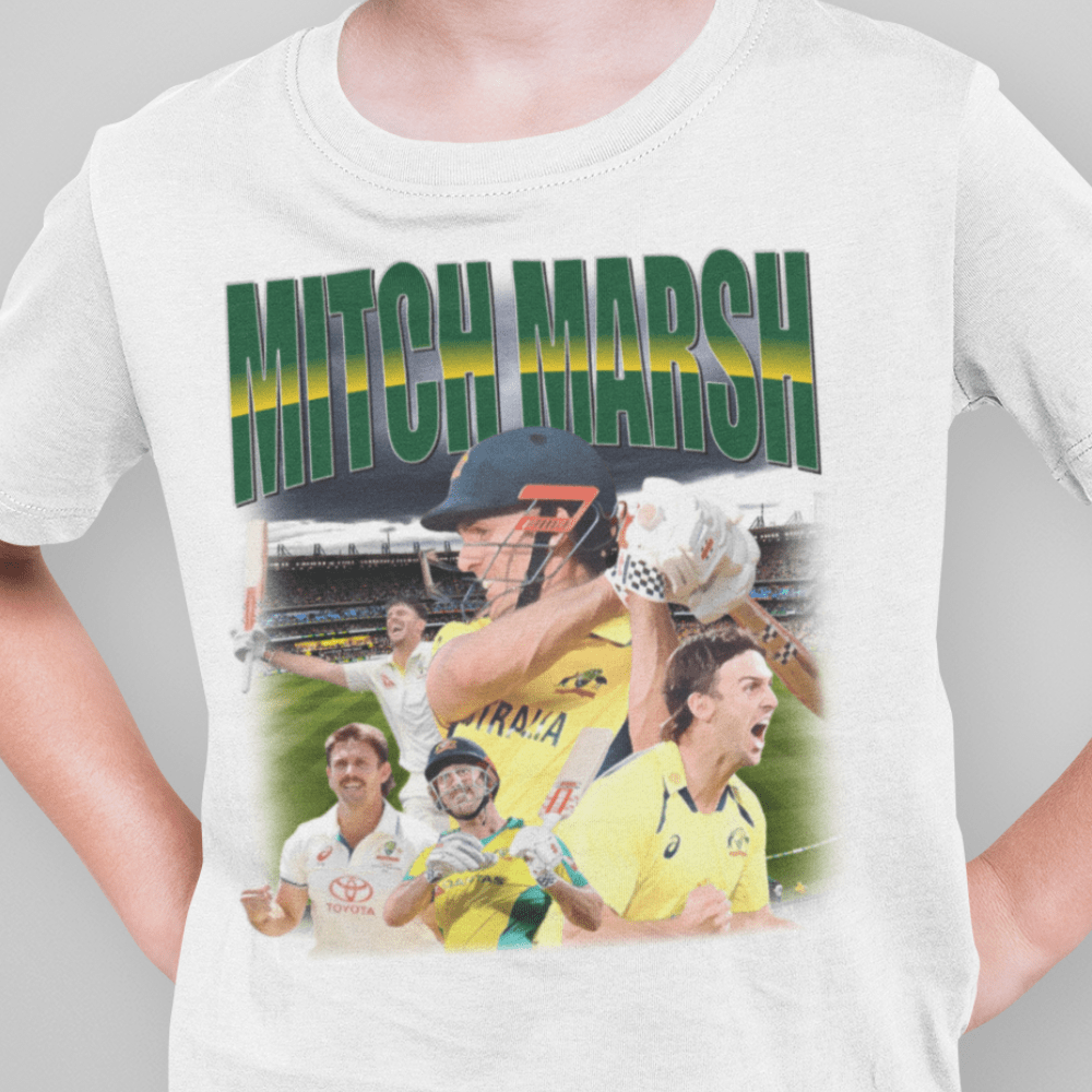 Mitch Marsh Australian Cricket Graphic Tee (Kids) - VFtees