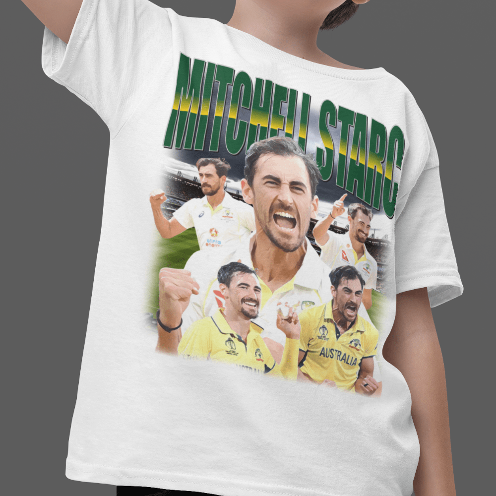 Mitchell Starc Australian Cricket Graphic Tee (Kids) - VFtees