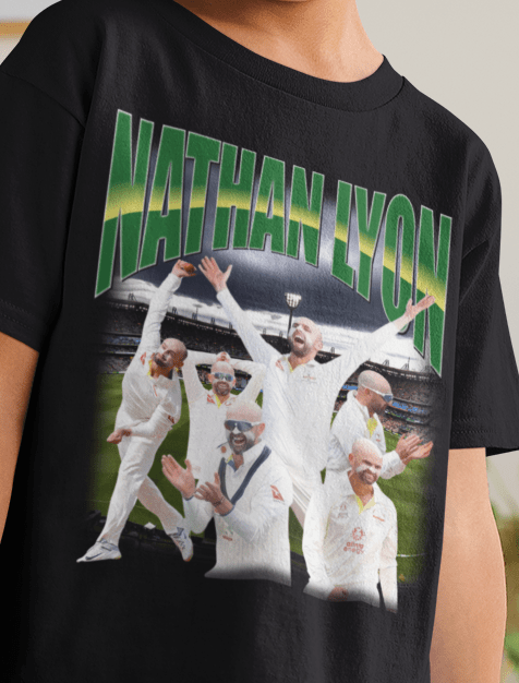 Nathan Lyon Australian Cricket Graphic Tee (Kids) - VFtees