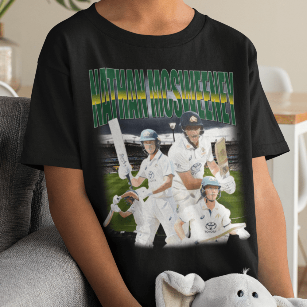 Nathan McSweeney Australian Cricket Graphic Tee (Kids) - VFtees