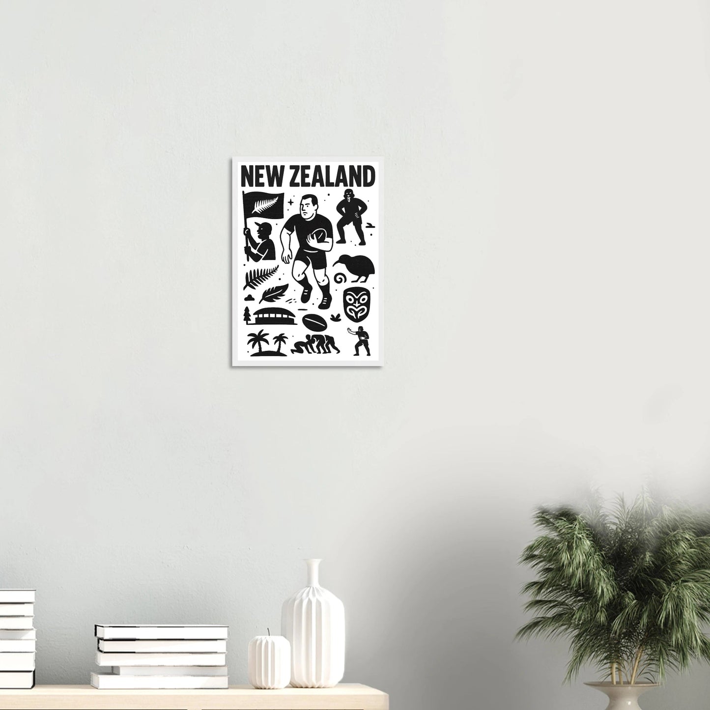 New Zealand Rugby Black Jersey Framed Art - VFtees