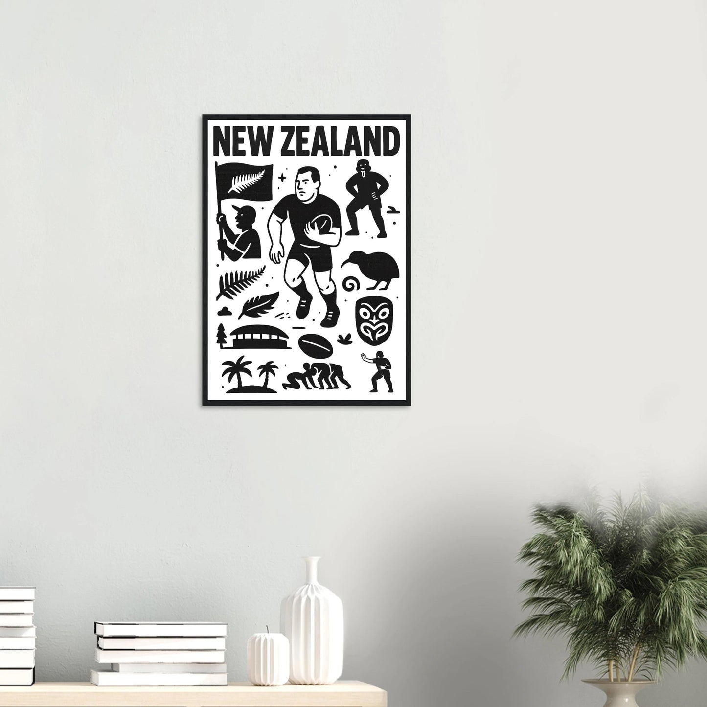 New Zealand Rugby Black Jersey Framed Art - VFtees