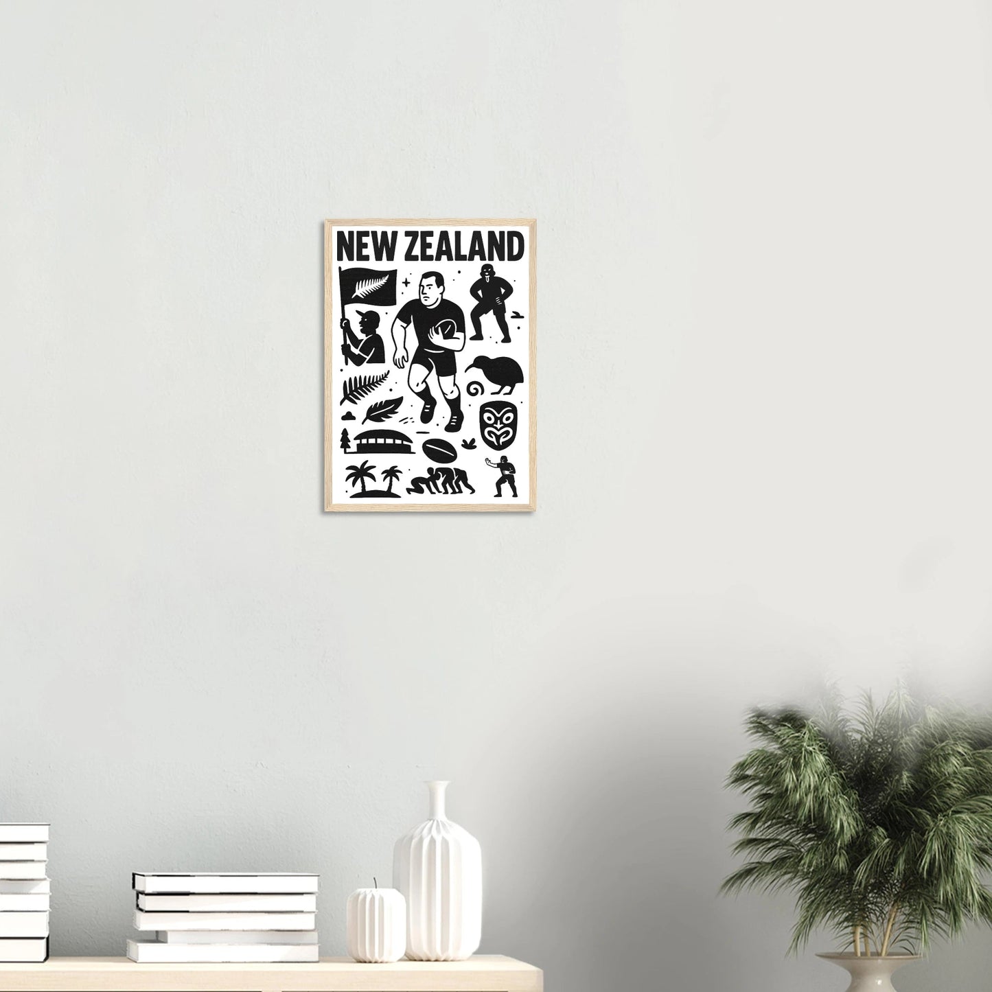 New Zealand Rugby Black Jersey Framed Art - VFtees