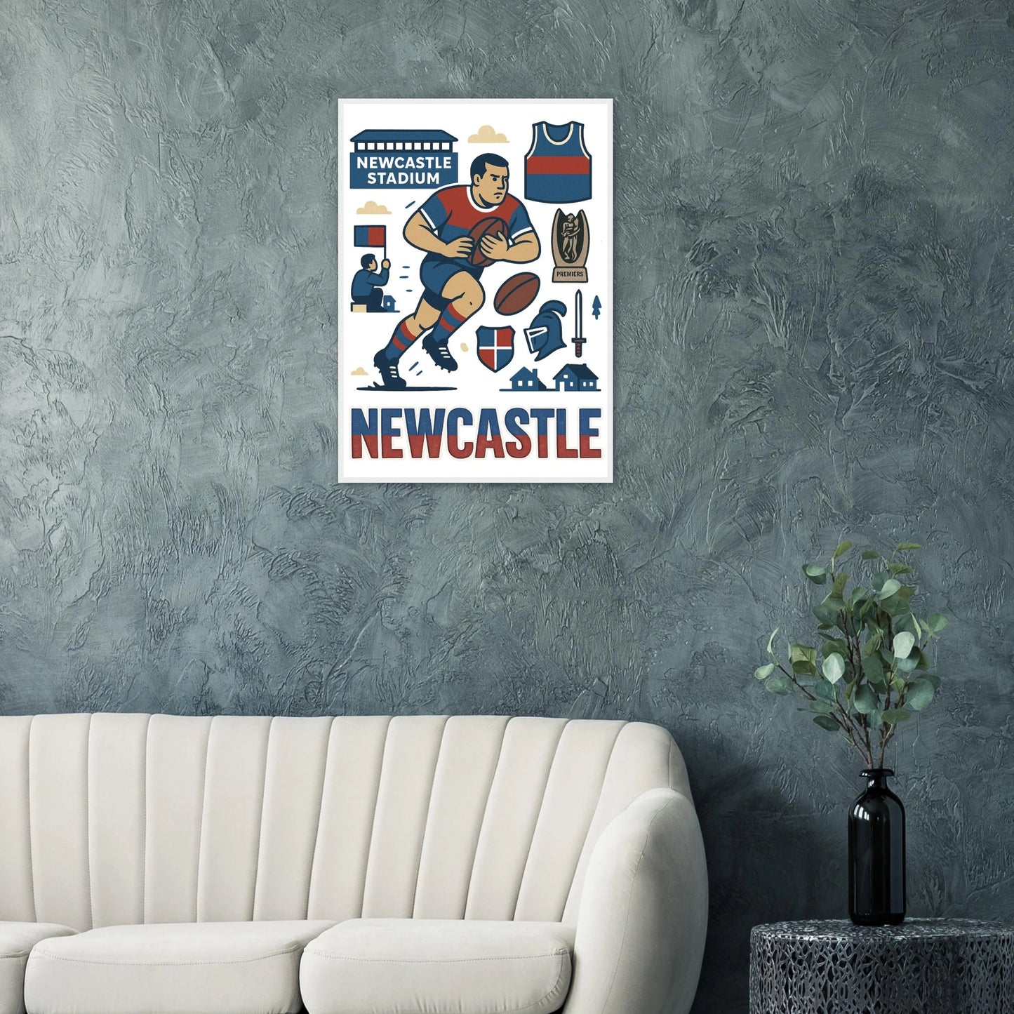 Newcastle - Framed Wall Art - VFtees
