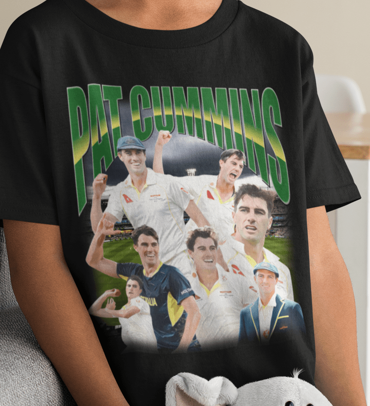 Pat Cummins Australian Cricket Graphic Tee (Kids) - VFtees
