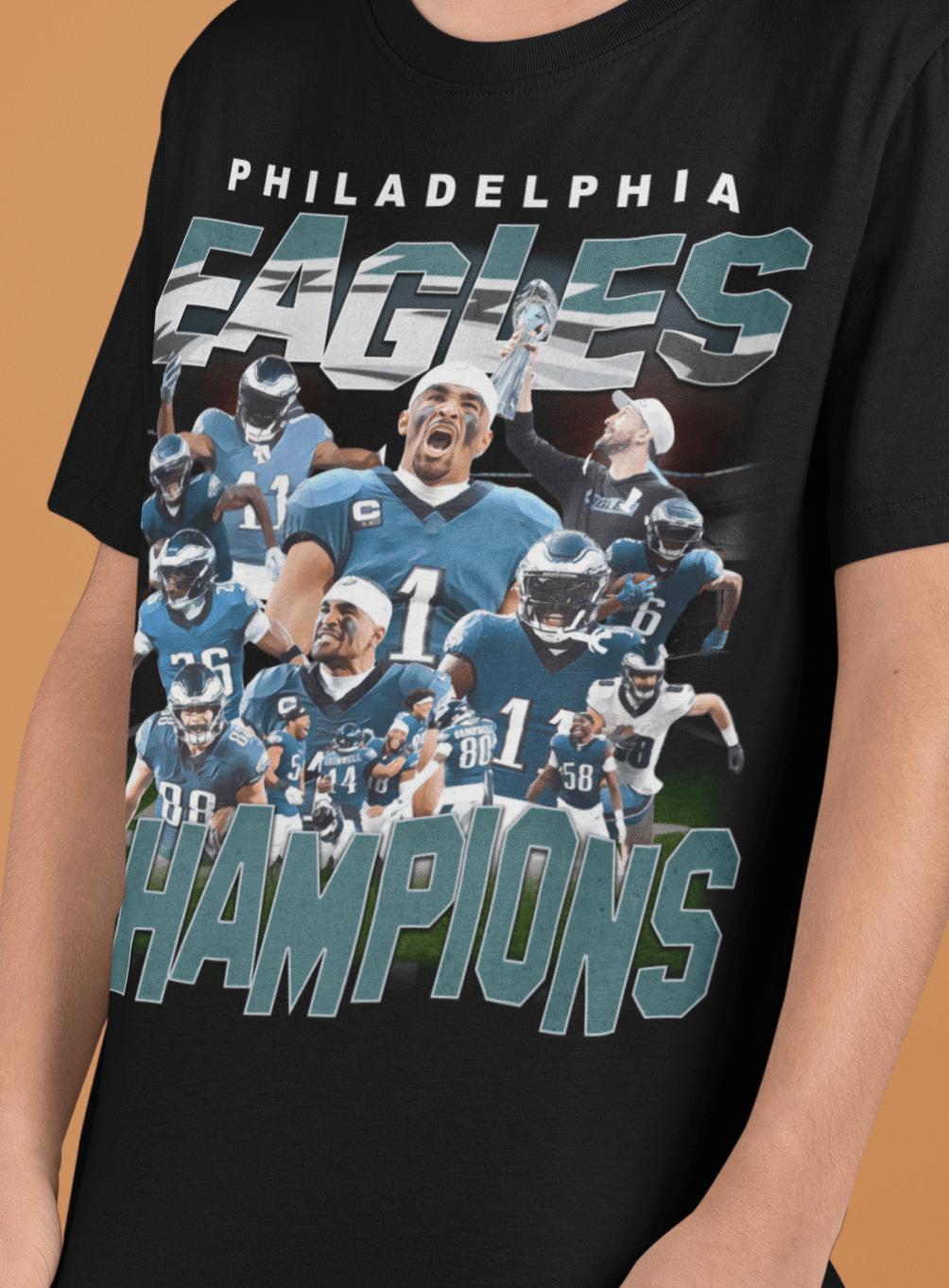 Philadelphia Eagles 2025 Super Bowl LIX Champions Tee (Kids) - VFtees