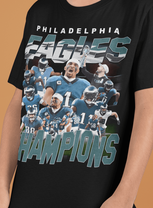 Philadelphia Eagles 2025 Super Bowl LIX Champions Tee (Kids) - VFtees