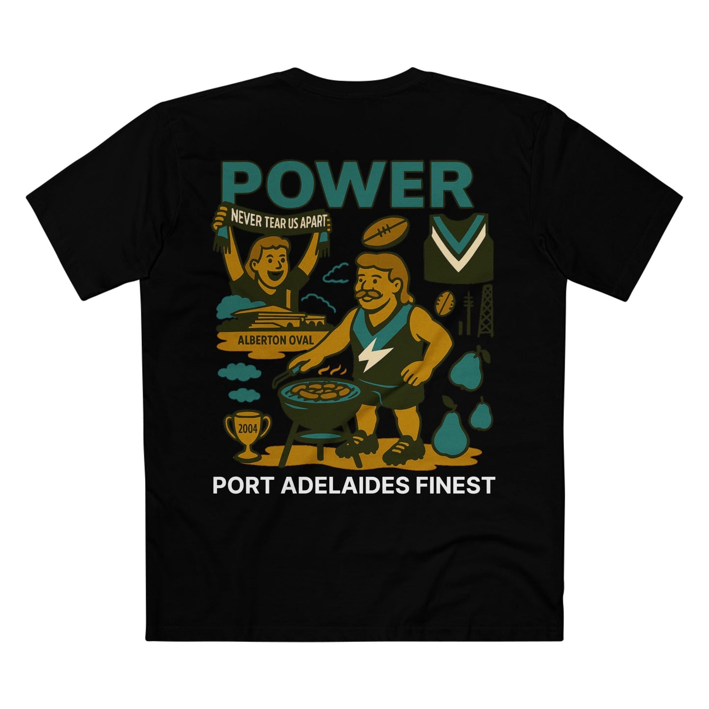Port Adelaide BBQ Footy Tee - Power Club Series - VFtees