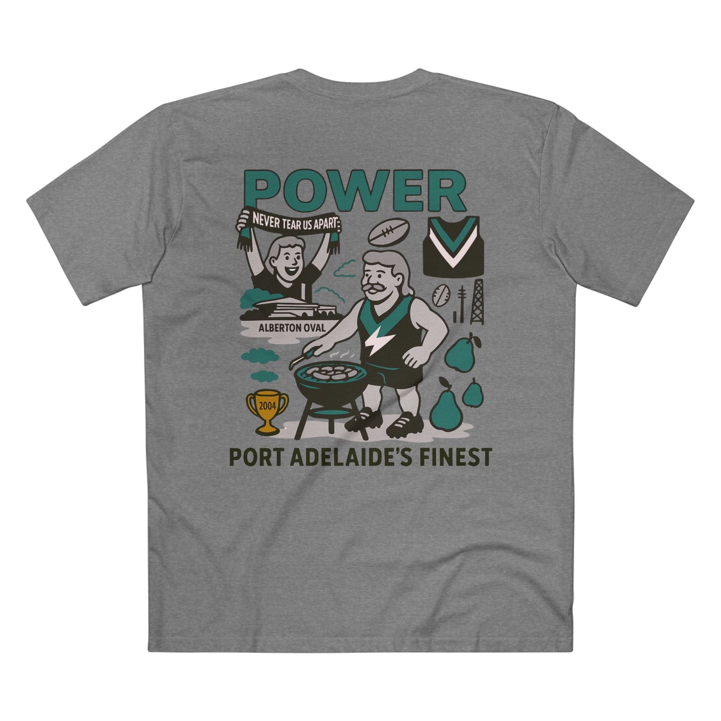 Port Adelaide BBQ Footy Tee - Power Club Series - VFtees