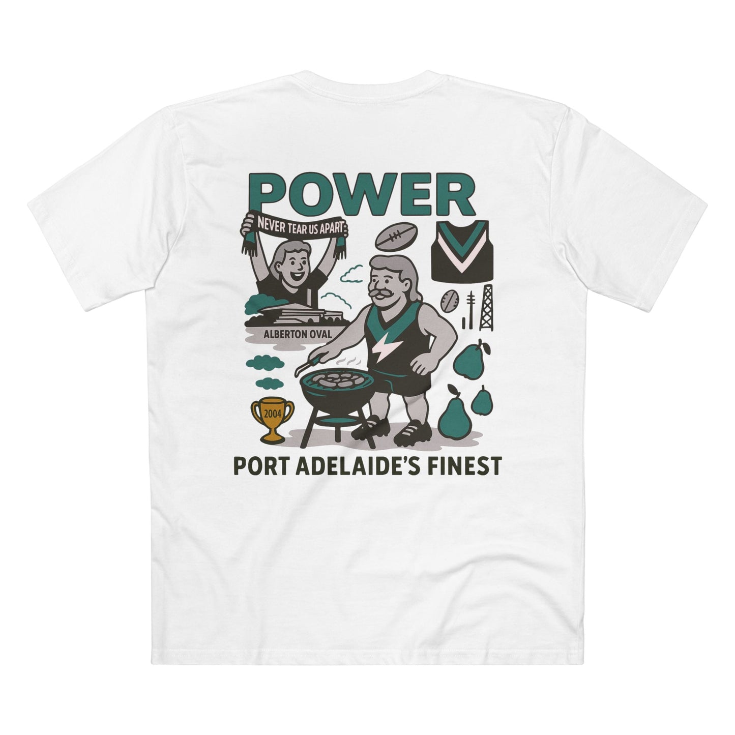 Port Adelaide BBQ Footy Tee - Power Club Series - VFtees