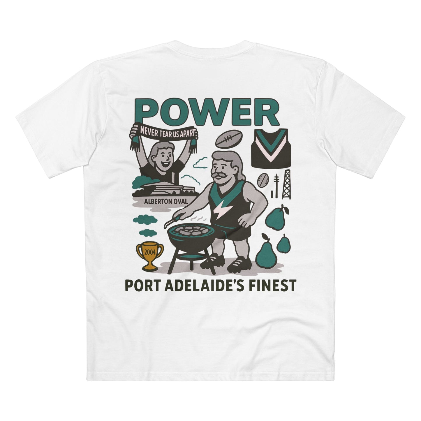 Port Adelaide BBQ Footy Tee - Power Club Series - VFtees