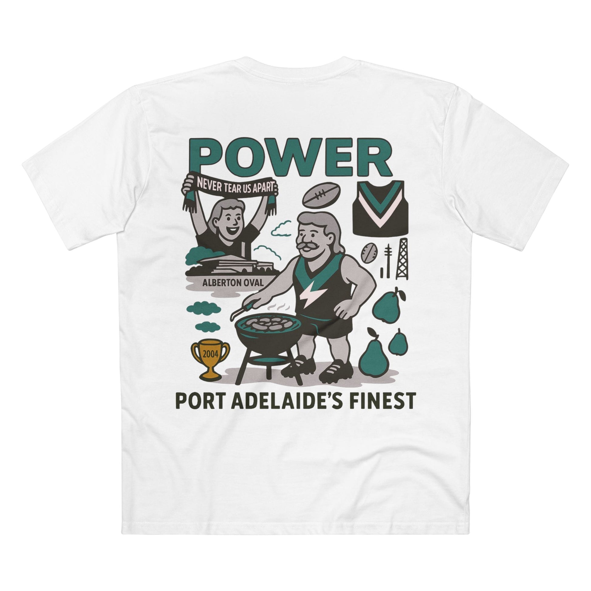 Port Adelaide BBQ Footy Tee - Power Club Series - VFtees
