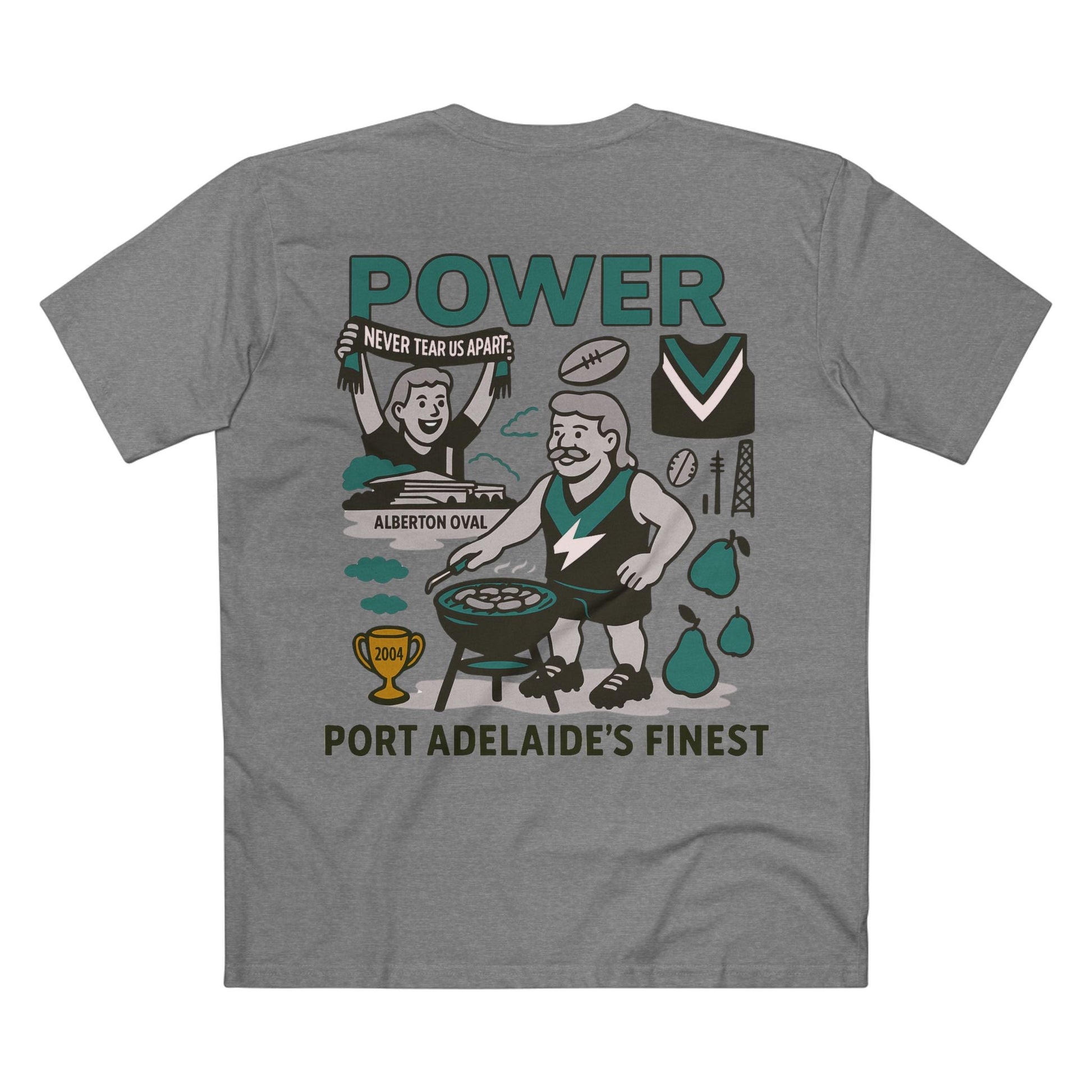 Port Adelaide BBQ Footy Tee - Power Club Series - VFtees