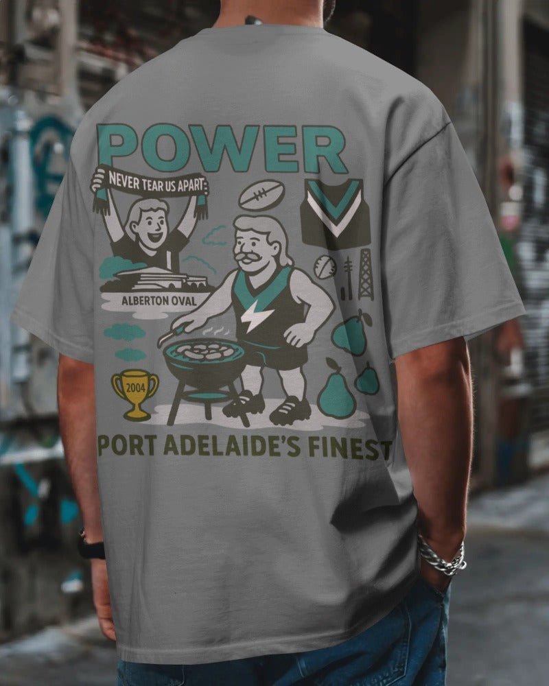 Port Adelaide BBQ Footy Tee - Power Club Series - VFtees