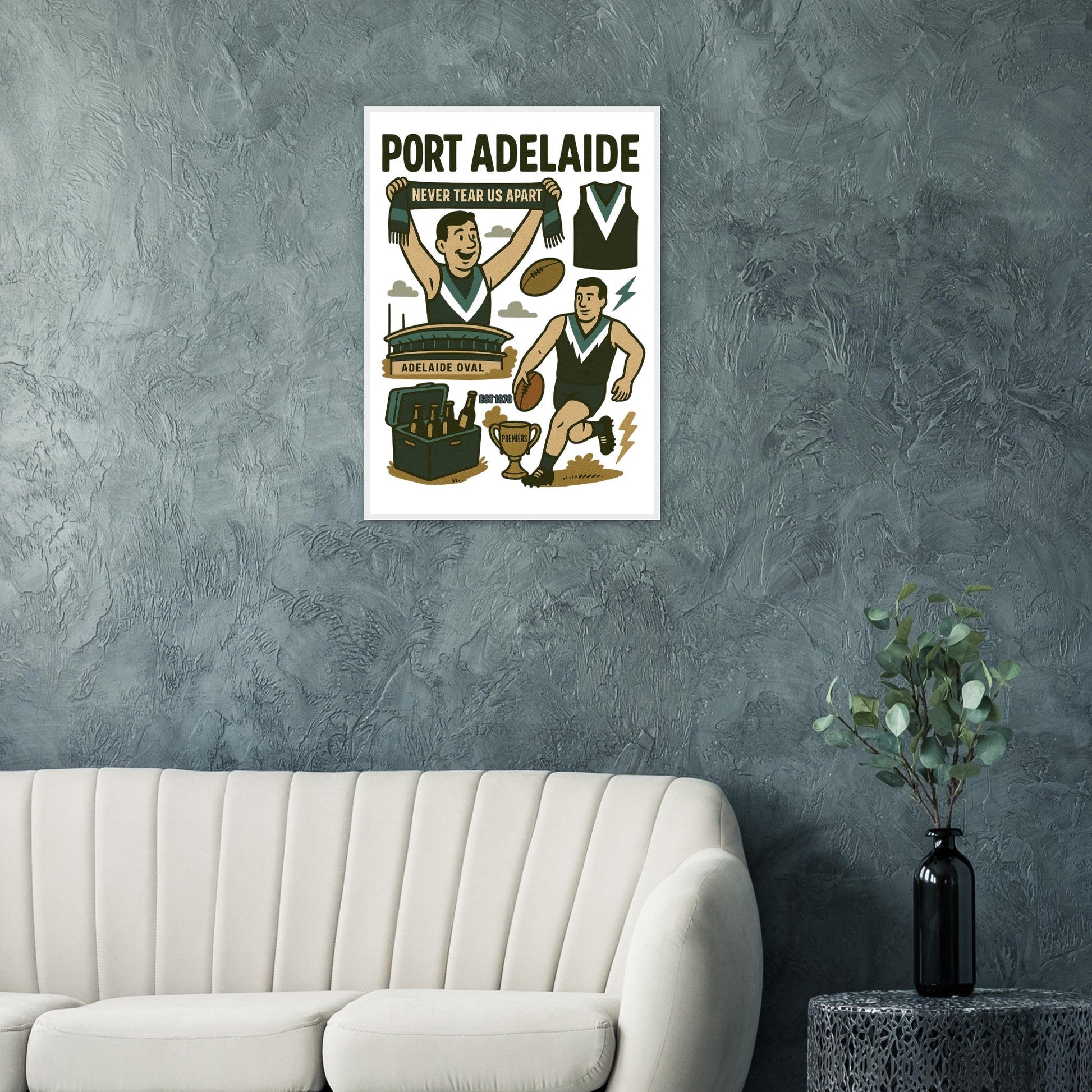 Port Adelaide Footy - Framed Wall Art - VFtees