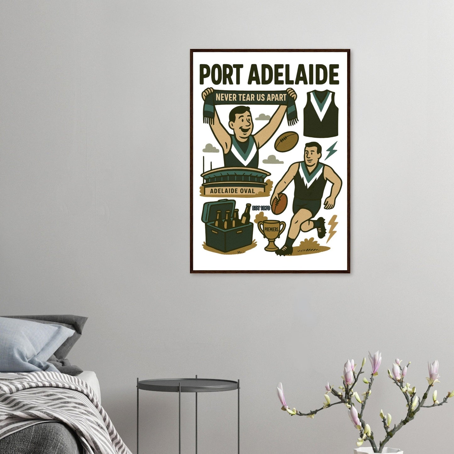 Port Adelaide Footy - Framed Wall Art - VFtees
