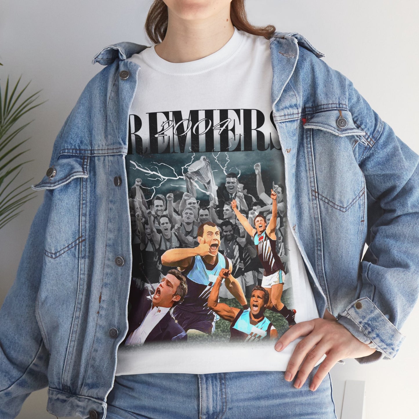 Port Adelaide Premiers 2004 Vintage AFL T-shirt - VFtees