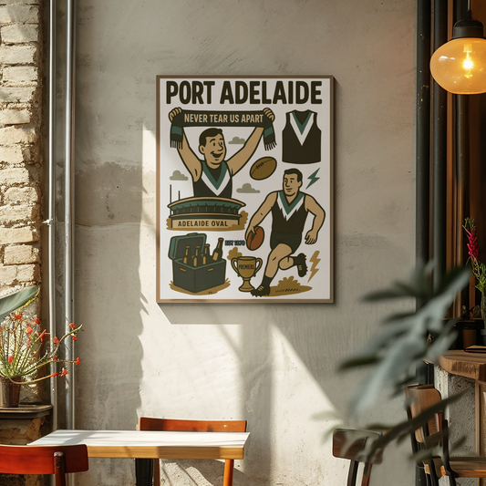 Port Adelaide Footy - Framed Wall Art