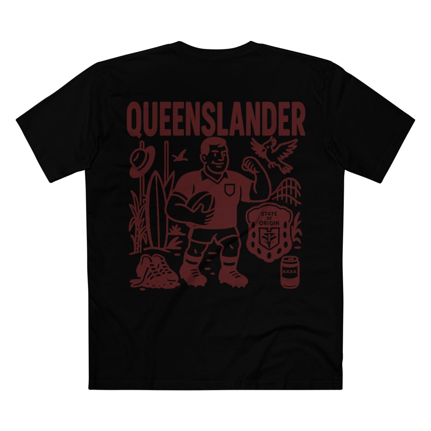 Queenslander Rugby League Tee - State of Origin Edition - VFtees