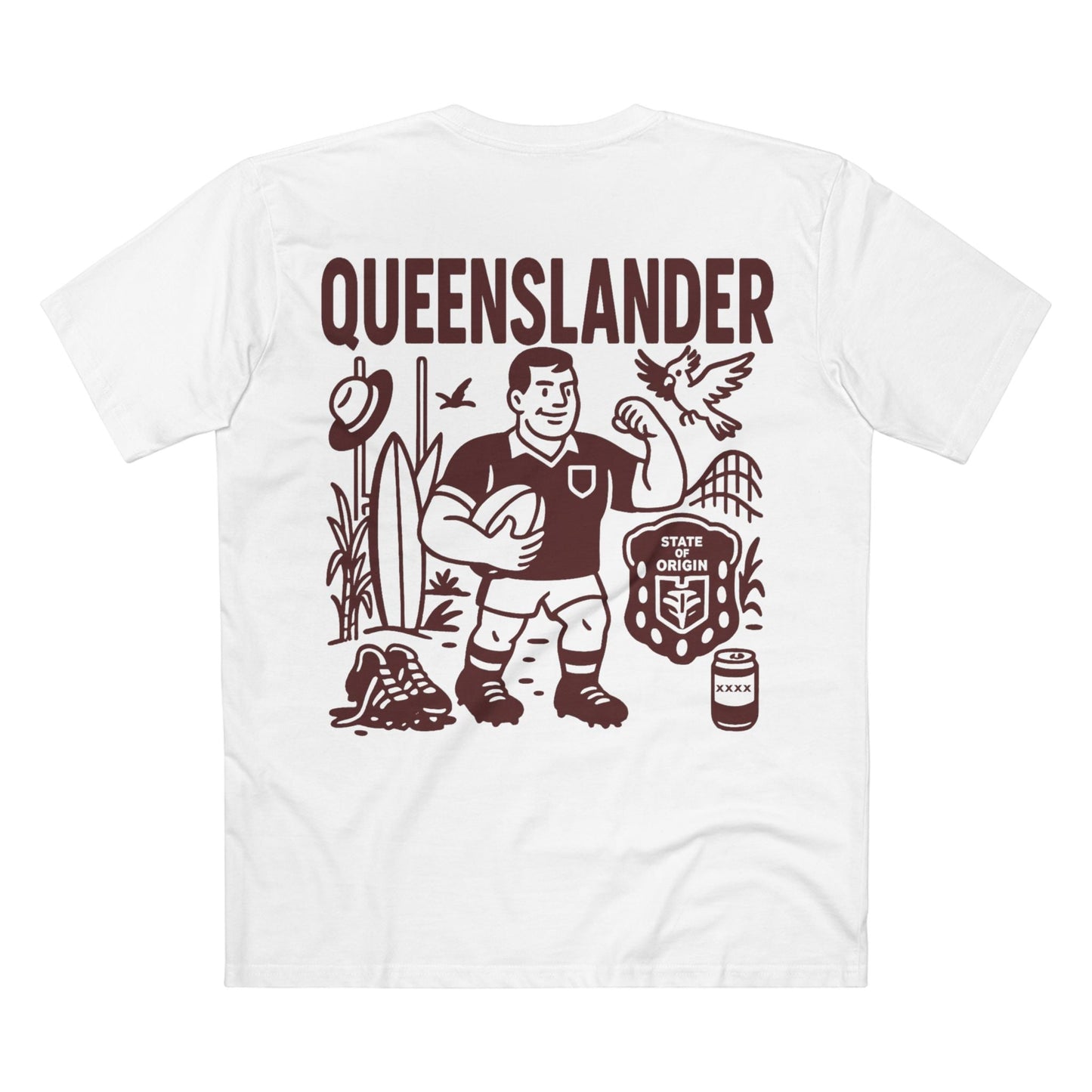 Queenslander Rugby League Tee - State of Origin Edition - VFtees