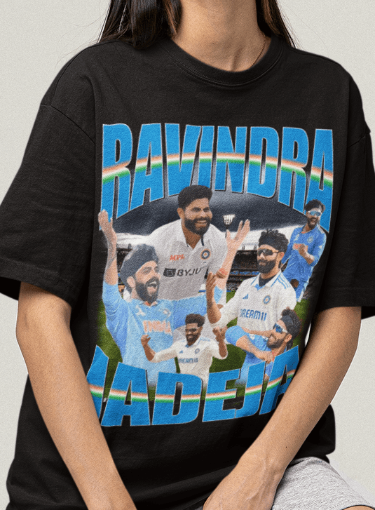 Ravindra Jadeja Indian Cricket Graphic Tee - VFtees