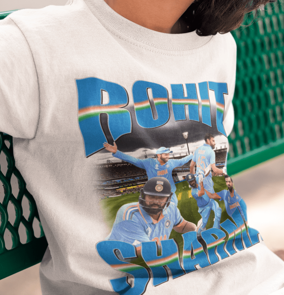 Rohit Sharma Indian Cricket Graphic Tee (Kids) - VFtees
