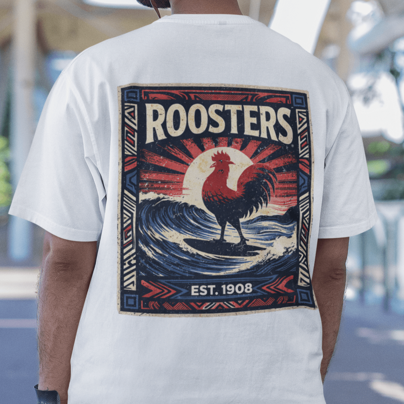 Roosters League Wave Tee - VFtees