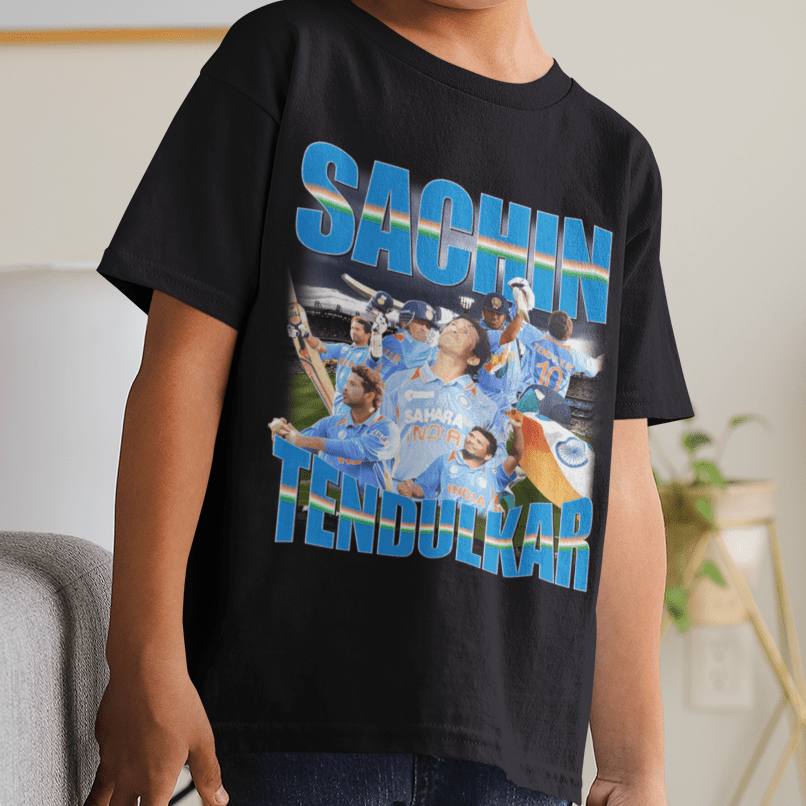 Sachin Tendulkar Indian Cricket Graphic Tee (Kids) - VFtees