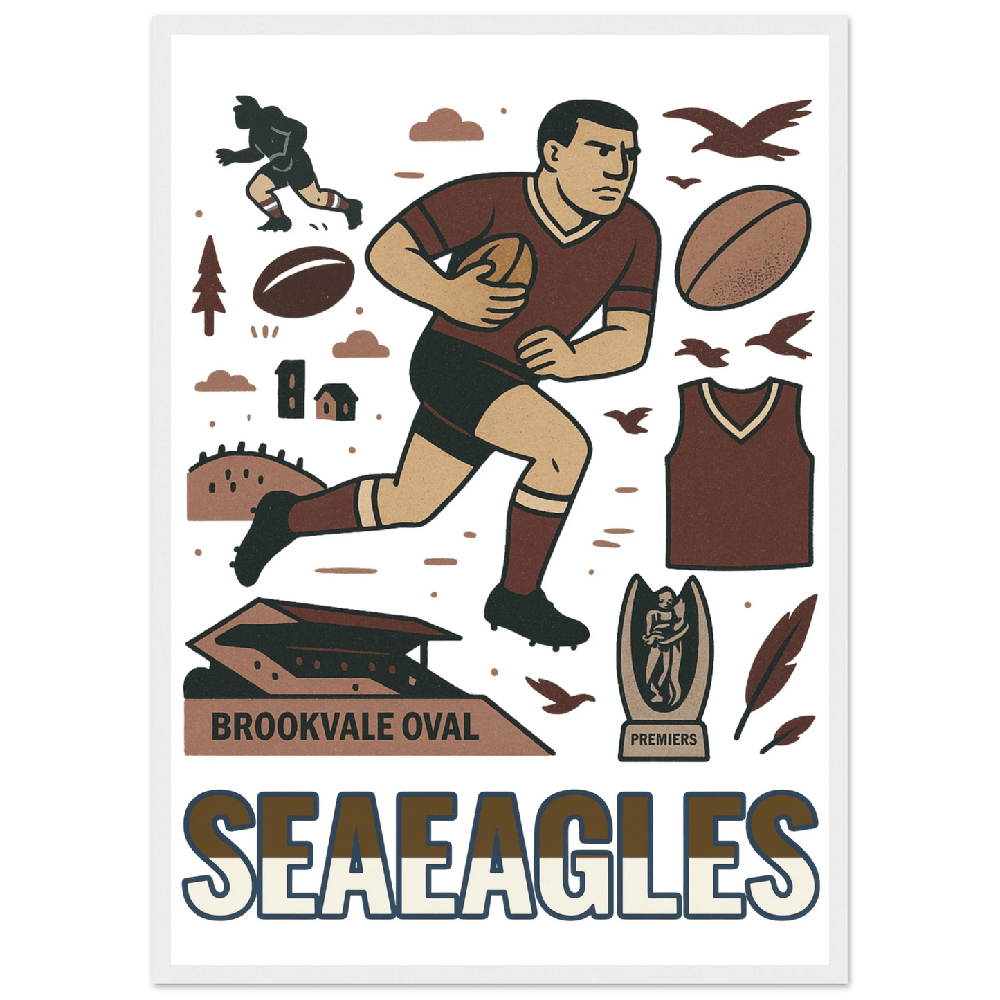 Sea Eagles Framed Wall Art - VFtees