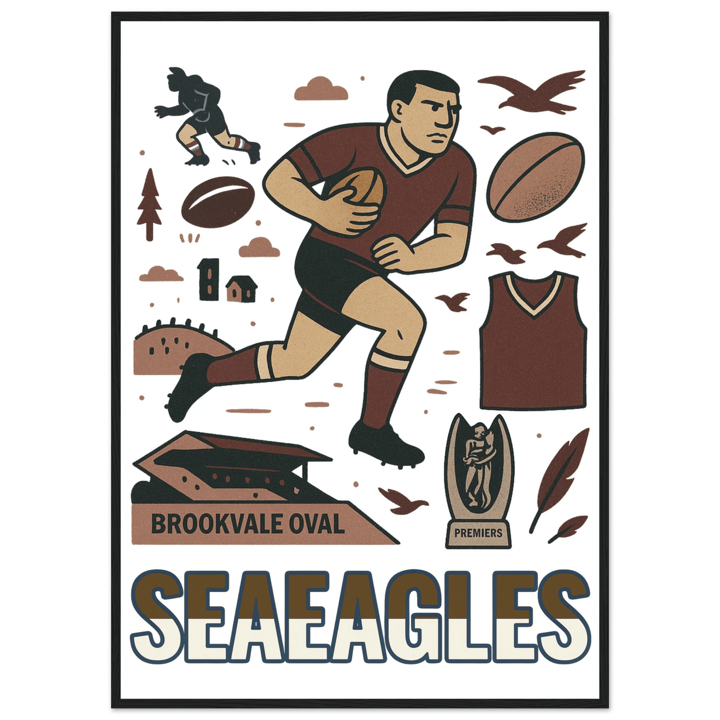 Sea Eagles Framed Wall Art - VFtees