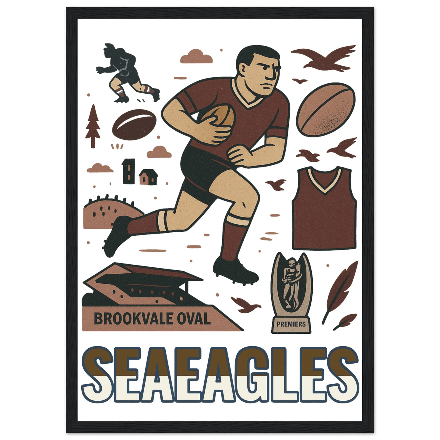 Sea Eagles Framed Wall Art - VFtees