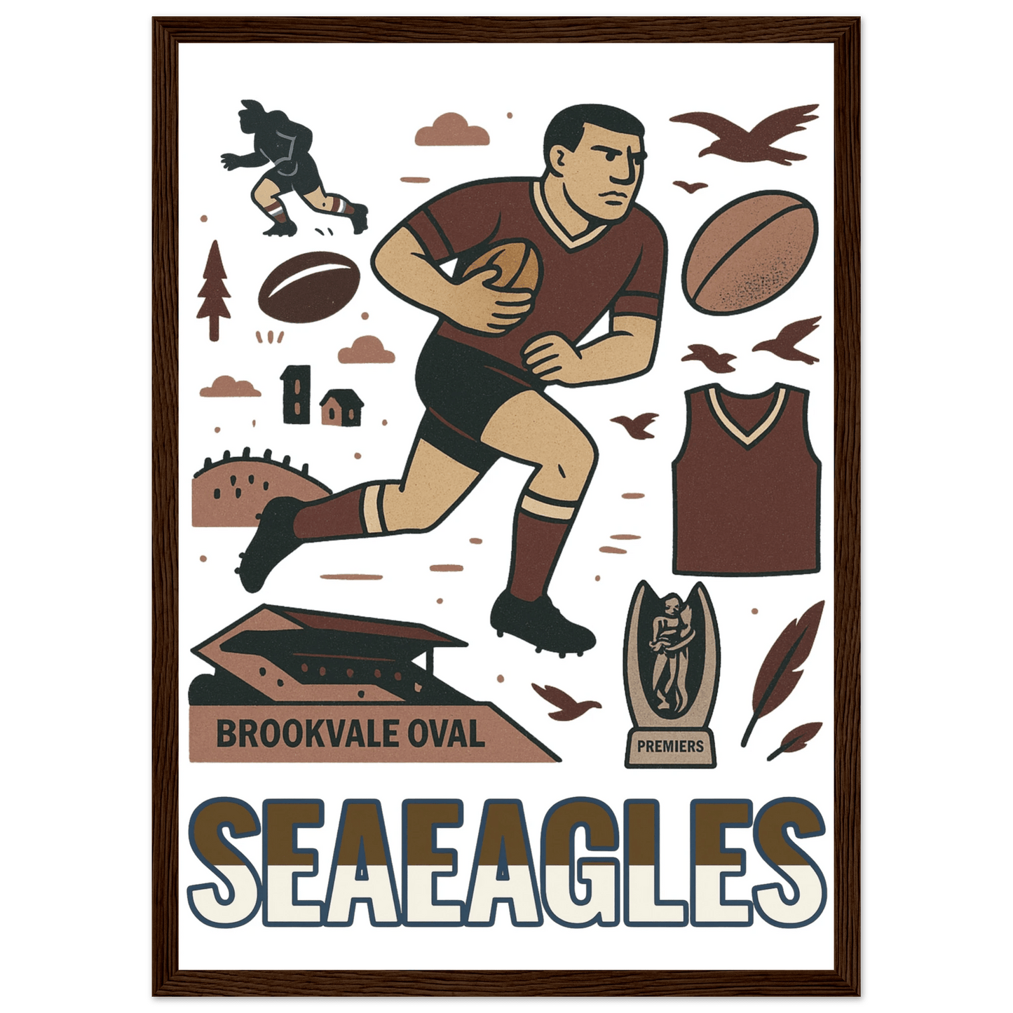 Sea Eagles Framed Wall Art - VFtees
