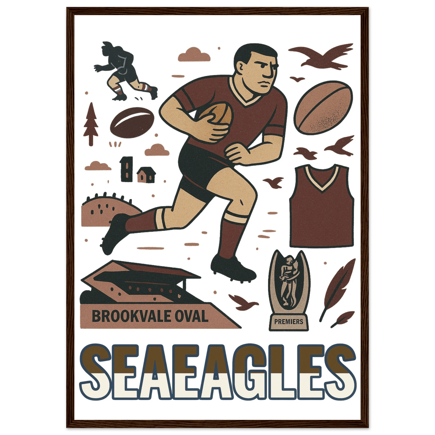 Sea Eagles Framed Wall Art - VFtees