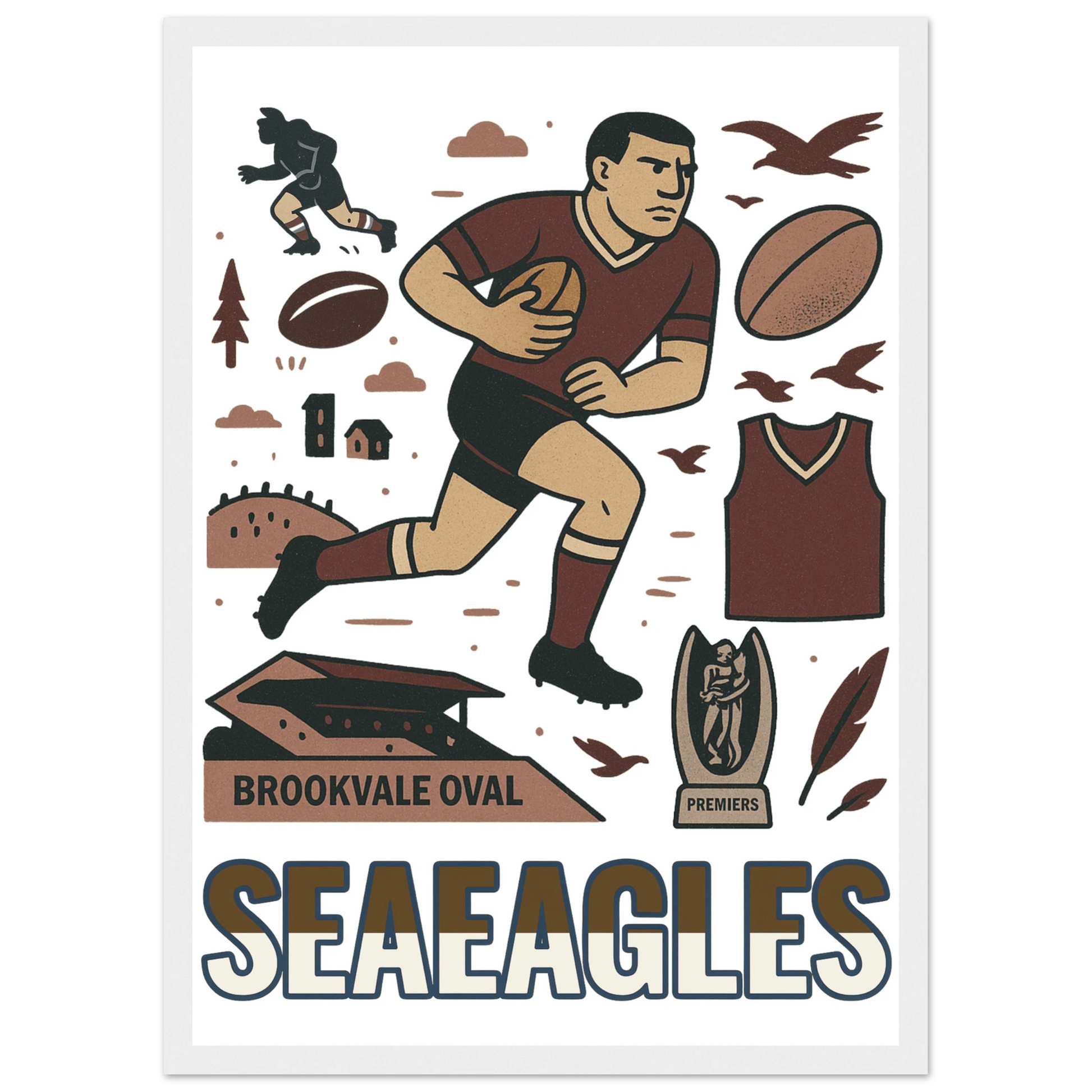 Sea Eagles Framed Wall Art - VFtees