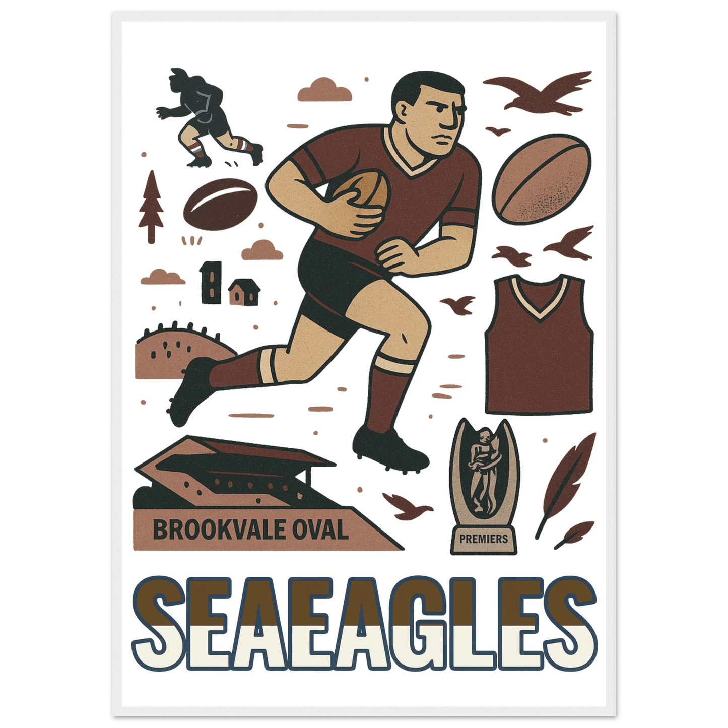 Sea Eagles Framed Wall Art - VFtees