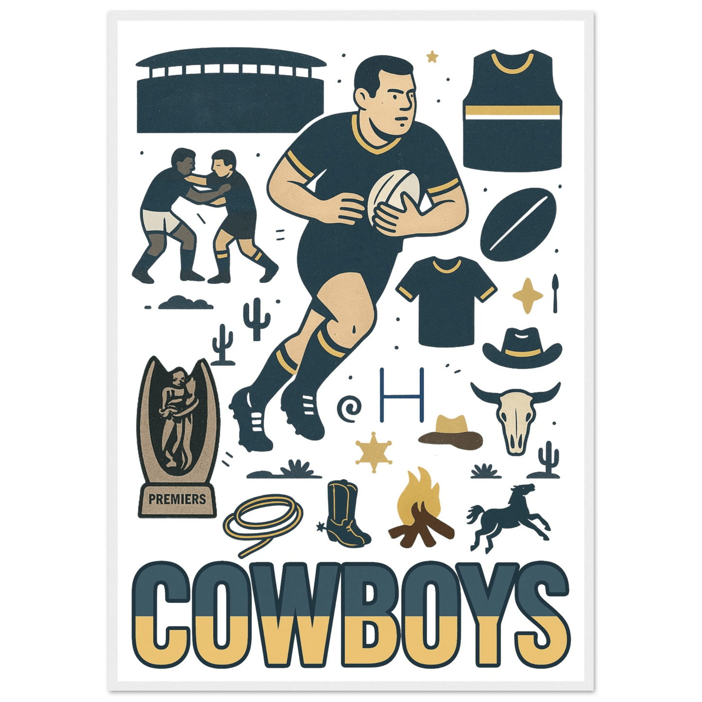 South Sydney League Framed Wall Art - VFtees